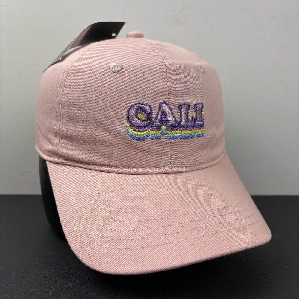 NWT Cali California Rainbow Shadow Pink Cotton Dad Hat Baseball Cap Adjustable